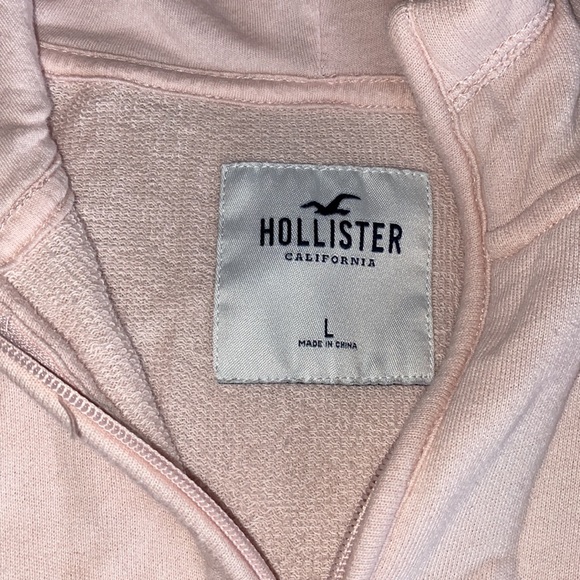Hollister cropped pink half zip up - Picture 2 of 3